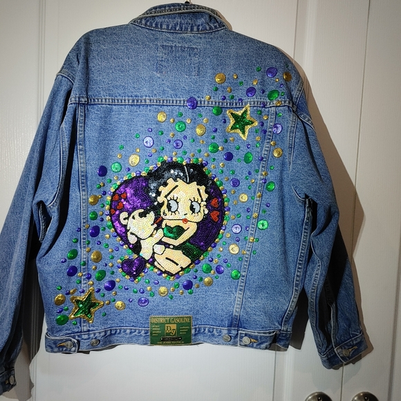 District Gasoline Jackets & Blazers - Vintage District Gasoline Betty Boop Jean Jacket